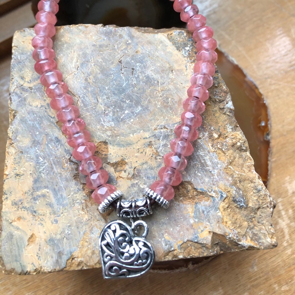 🌸💜Genuine Cherry Quartz Necklace🌸💜